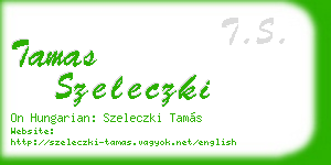 tamas szeleczki business card