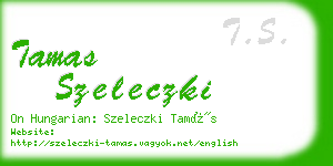 tamas szeleczki business card